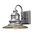 Elk Lighting Marina 1-Light Outdoor Wall Lamp in Matte Silver 47020/1